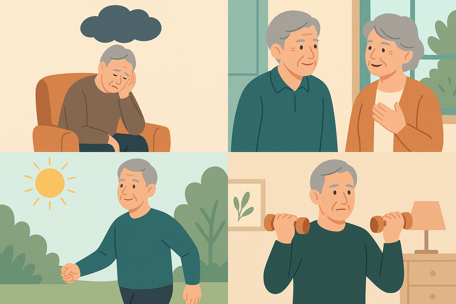 60대 이후 우울감, 조용히 찾아옵니다 – 예방 노하우