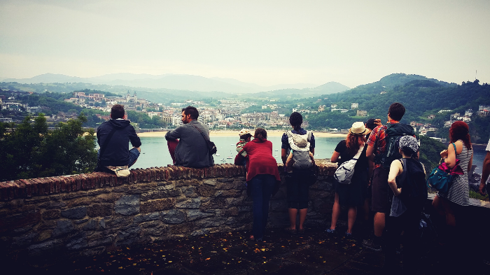 전망대에서 바라보는 산세바스티안 6월의 도심 전경